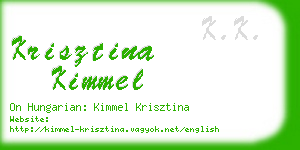 krisztina kimmel business card